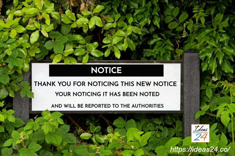 Have You Noticed This Notice?