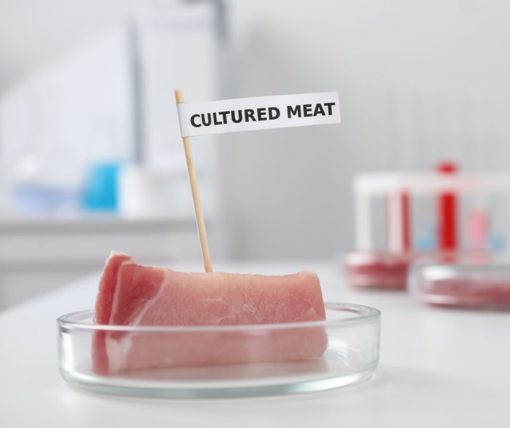 Cultured meat is a form of meat produced by culturing animal cells in a lab.