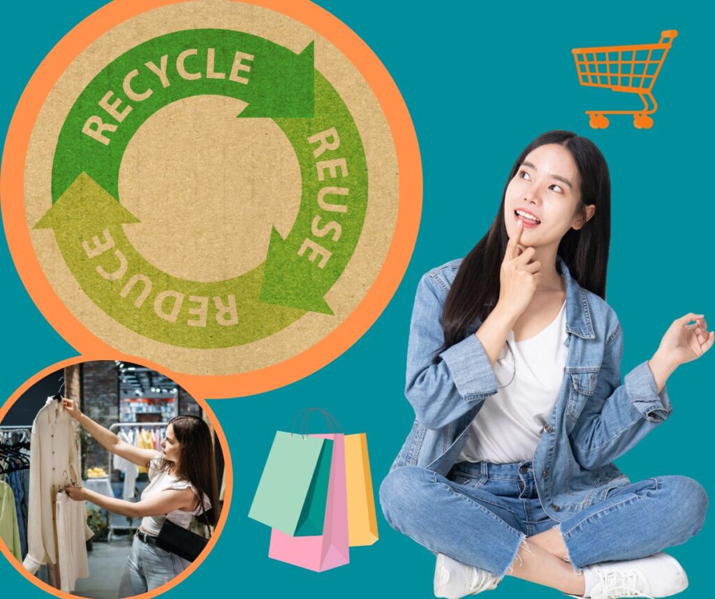 Opting for sustainable brands, recycling clothes, and buying fewer, high-quality items promotes sustainability.