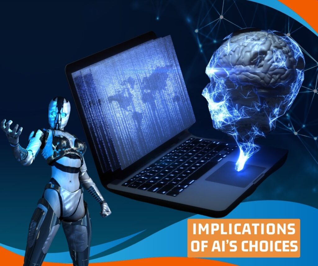 AI's choices have profound implications: increased military efficiency and reduced casualties.