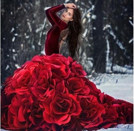 These paper flower gowns are stunning!